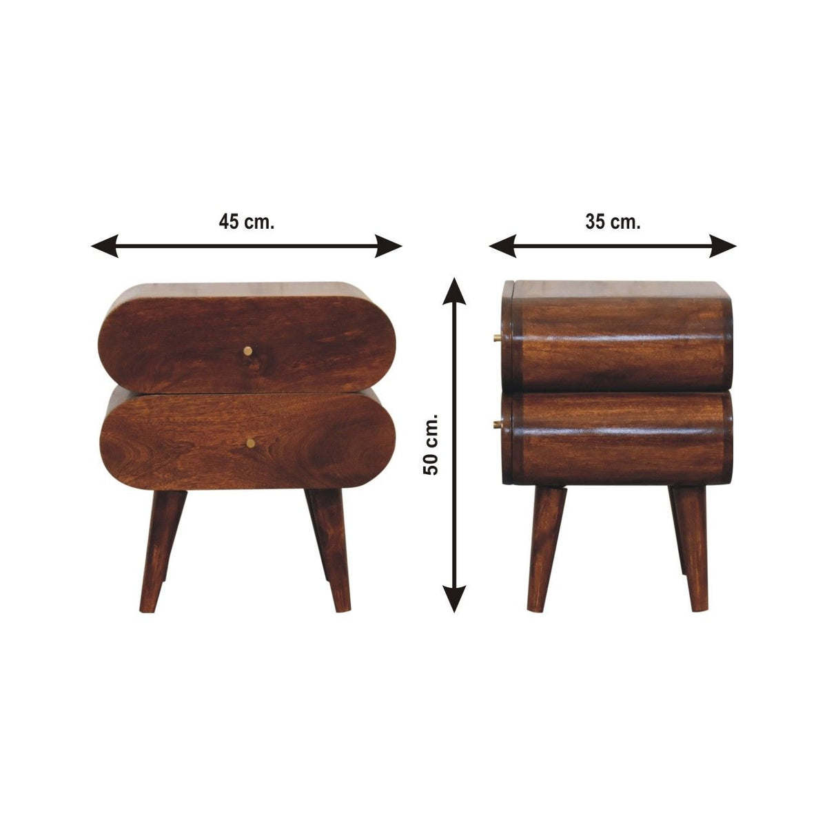 Bubble Nightstand - Brown