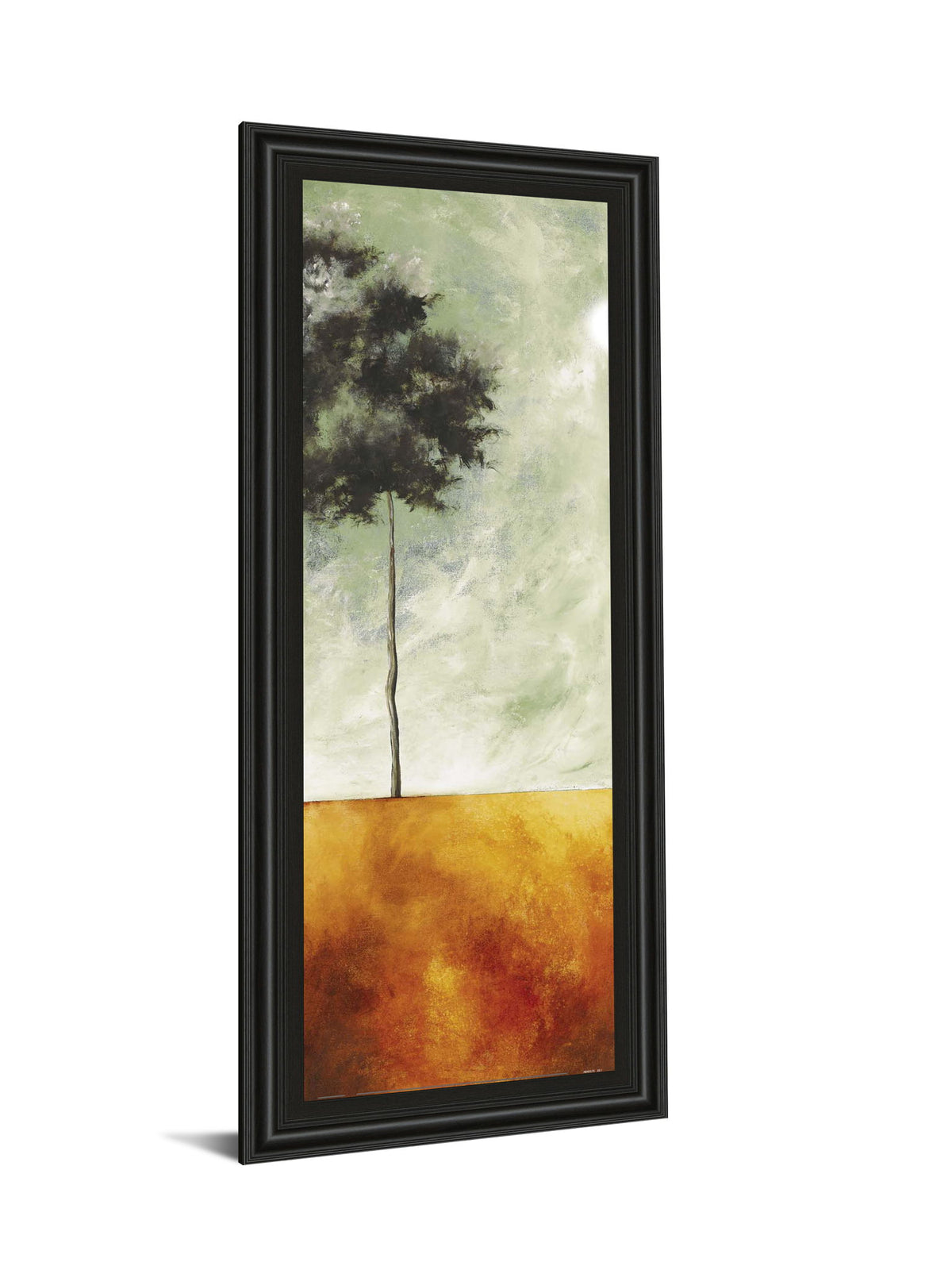 Palms Left - Framed Print Wall Art - Dark Gray