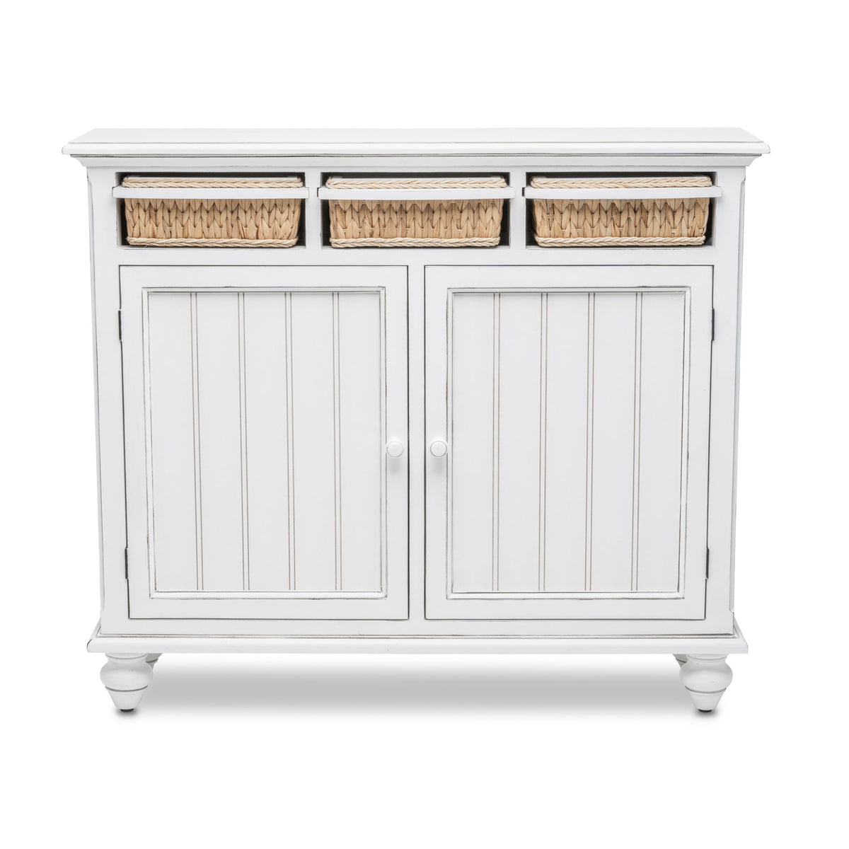 Monaco - Entry Cabinet With Baskets - Blanc