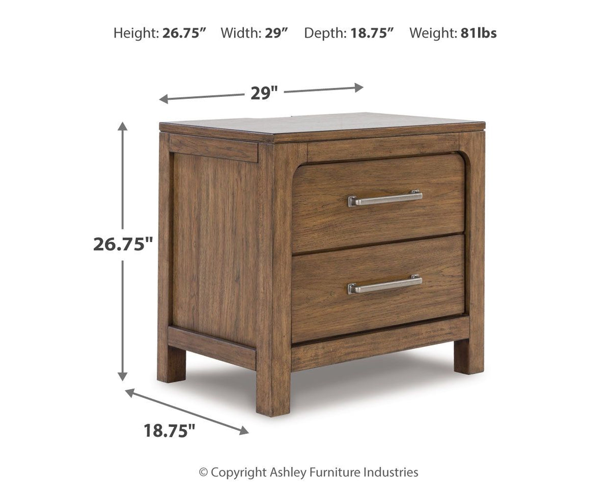 Cabalynn - Two Drawer Night Stand - Light Brown