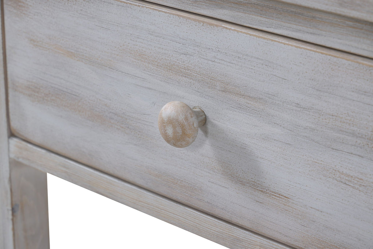 Geneva - 1 Drawer Nightstand With USB-A And USB-C Port - Distressed White
