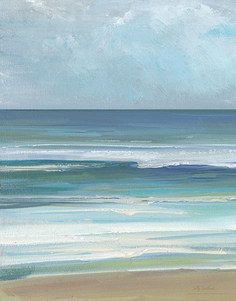 Gentle Waves I By Sally Swatland (Small) - Blue