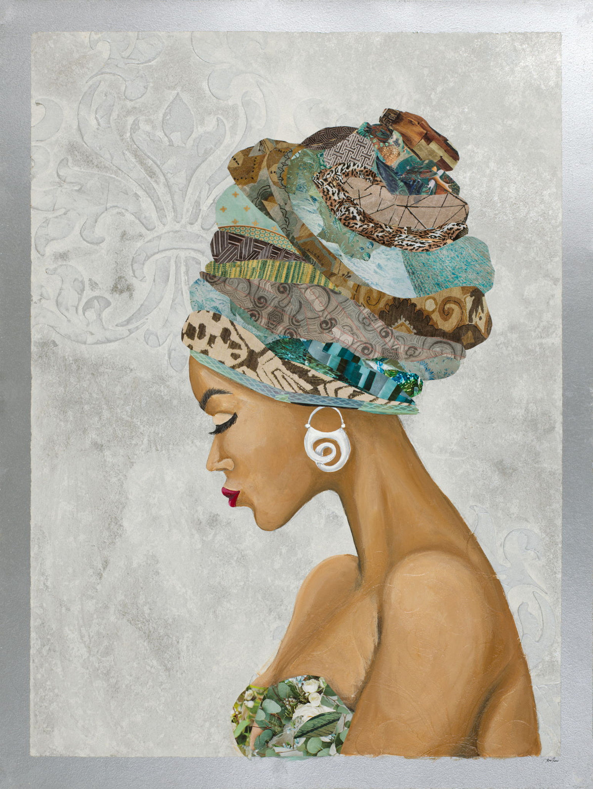 Small - African Goddess On Silver By Gina Ritter - Silver