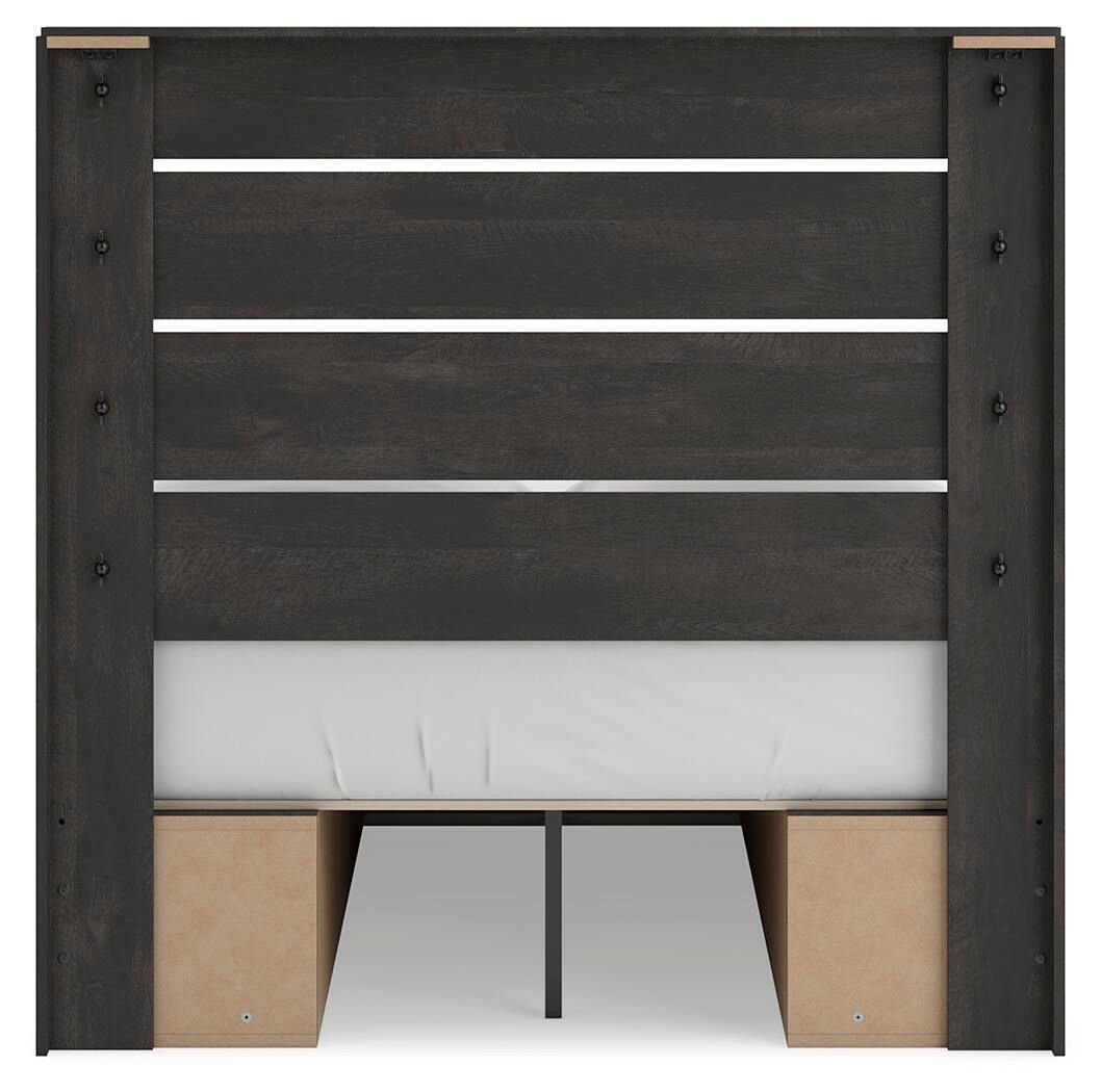 Hollivern - Panel Bed With Storage