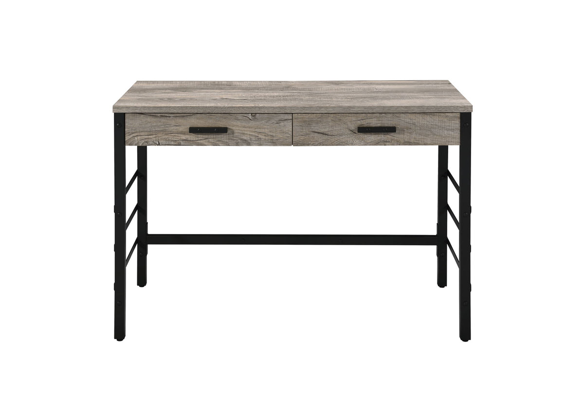 Disho - Weathered Writing Desk With USB - Oak