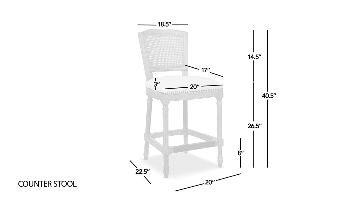 Triomphe - Rattan Wicker High Back Armless Counter Bar Stool
