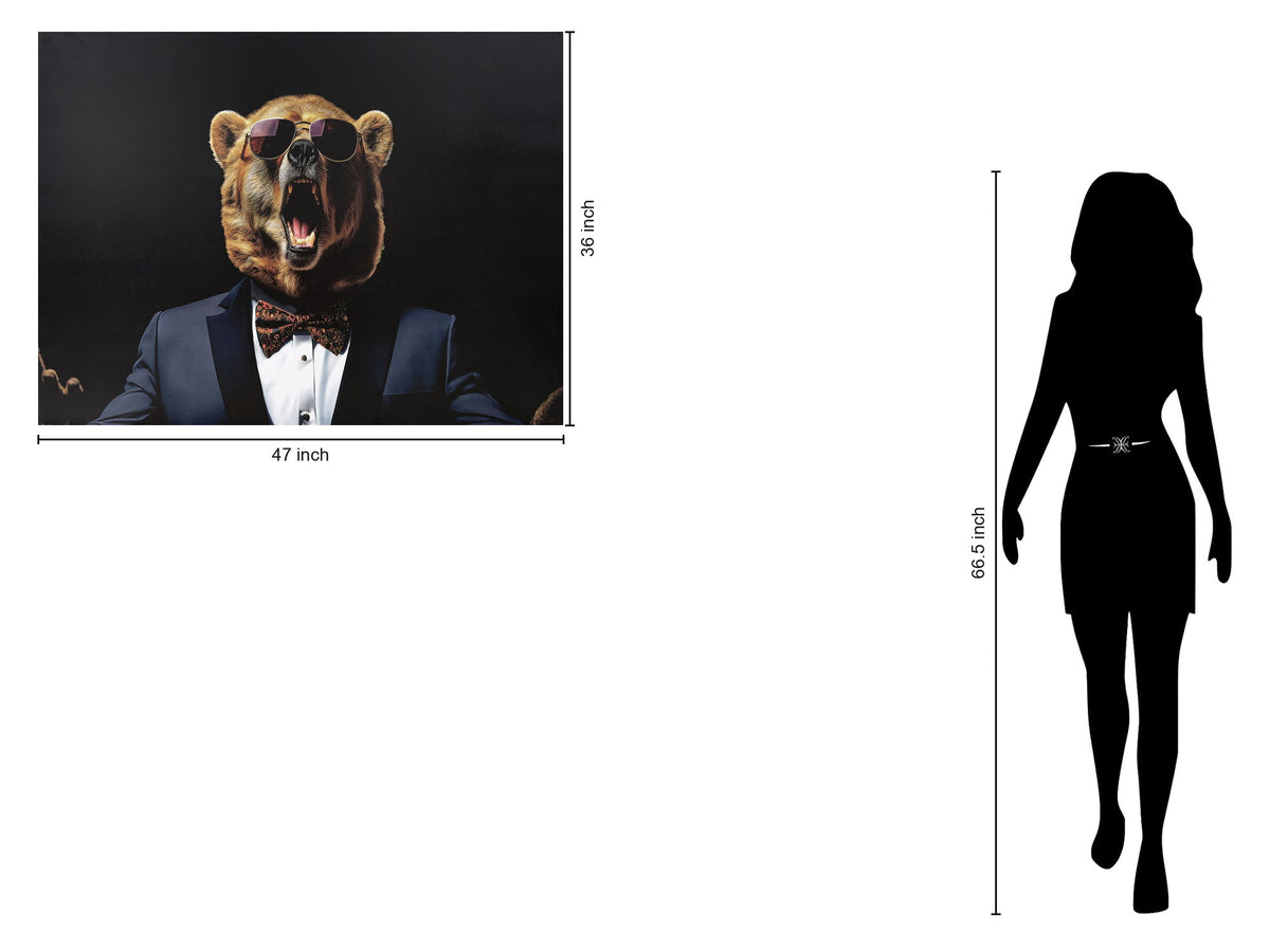 Bear In Suit (Large) - Black