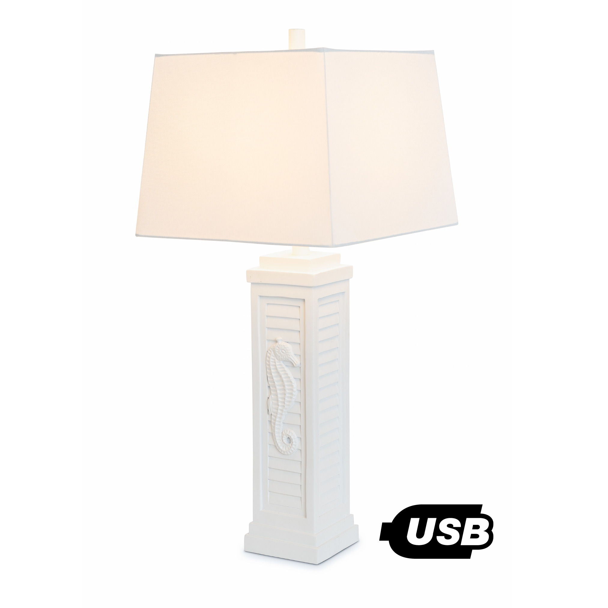 Sea Horse Shutter - Shutter Lamp With USB (Set of 2)