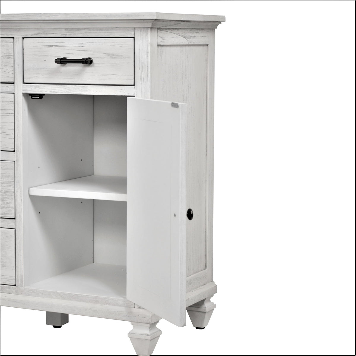 Surfside - 6 Drawer / 2 Door Dresser - Weathered White