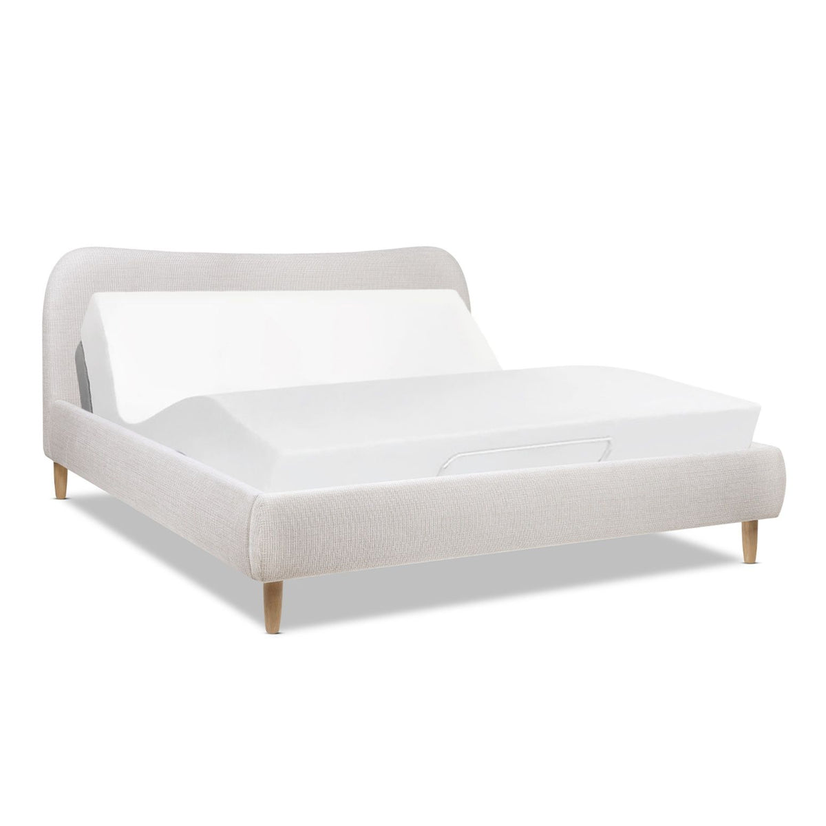 Roman - Curved Headboard Upholstered Platform Bed
