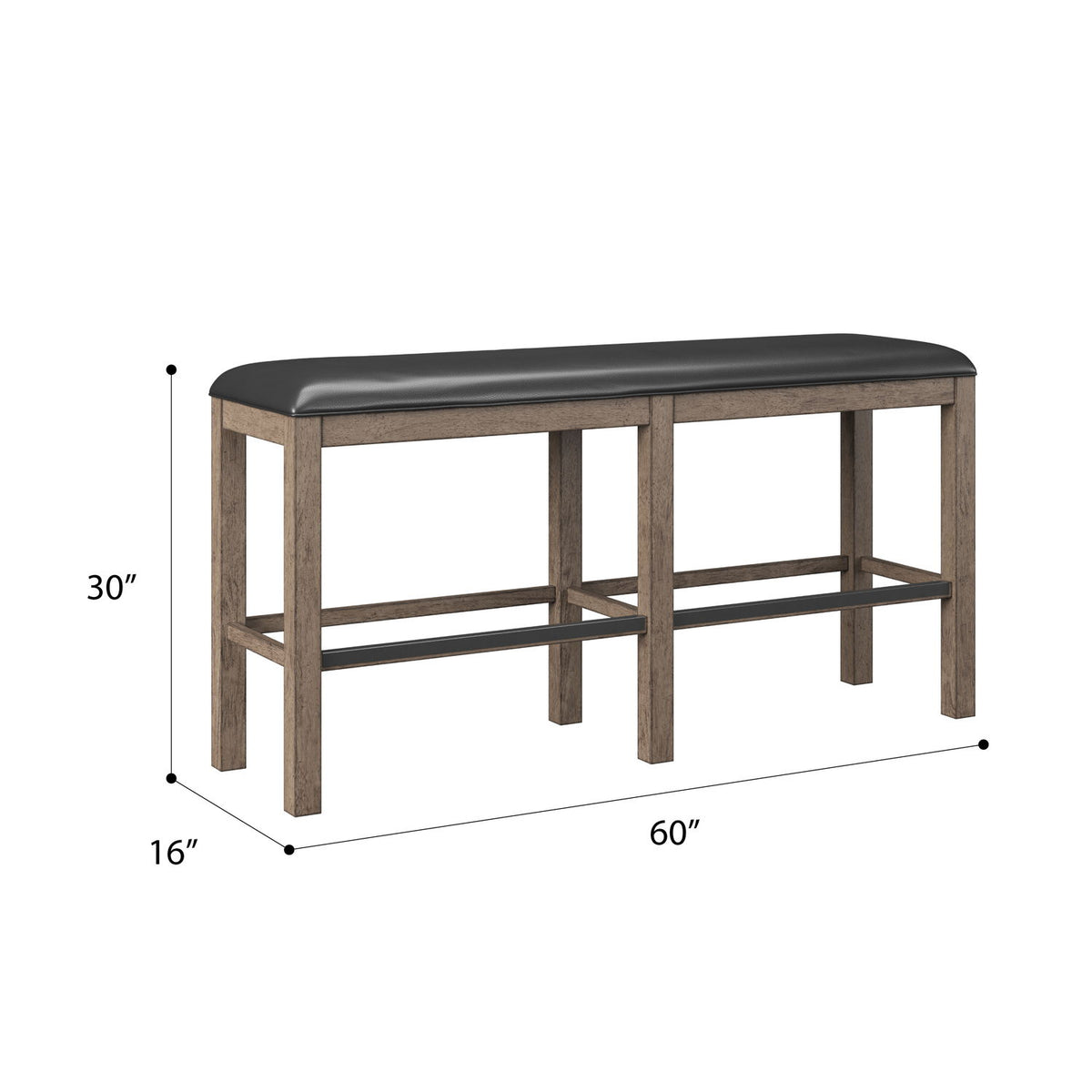 Bar Height Bench - Brown