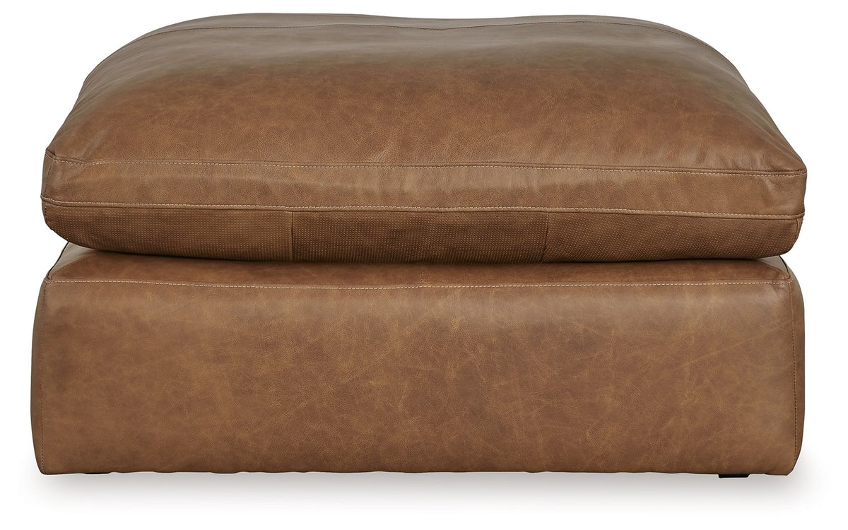 Emilia - 2 Pc. - 2-Piece Sectional Loveseat, Ottoman - Caramel