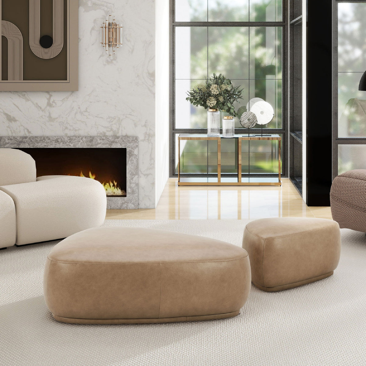 Pebble - Rounded Triangle Cocktail Ottoman