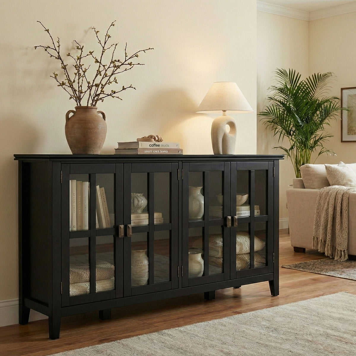 Artisan - Handcrafted Wide 4 Door Storage Cabinet