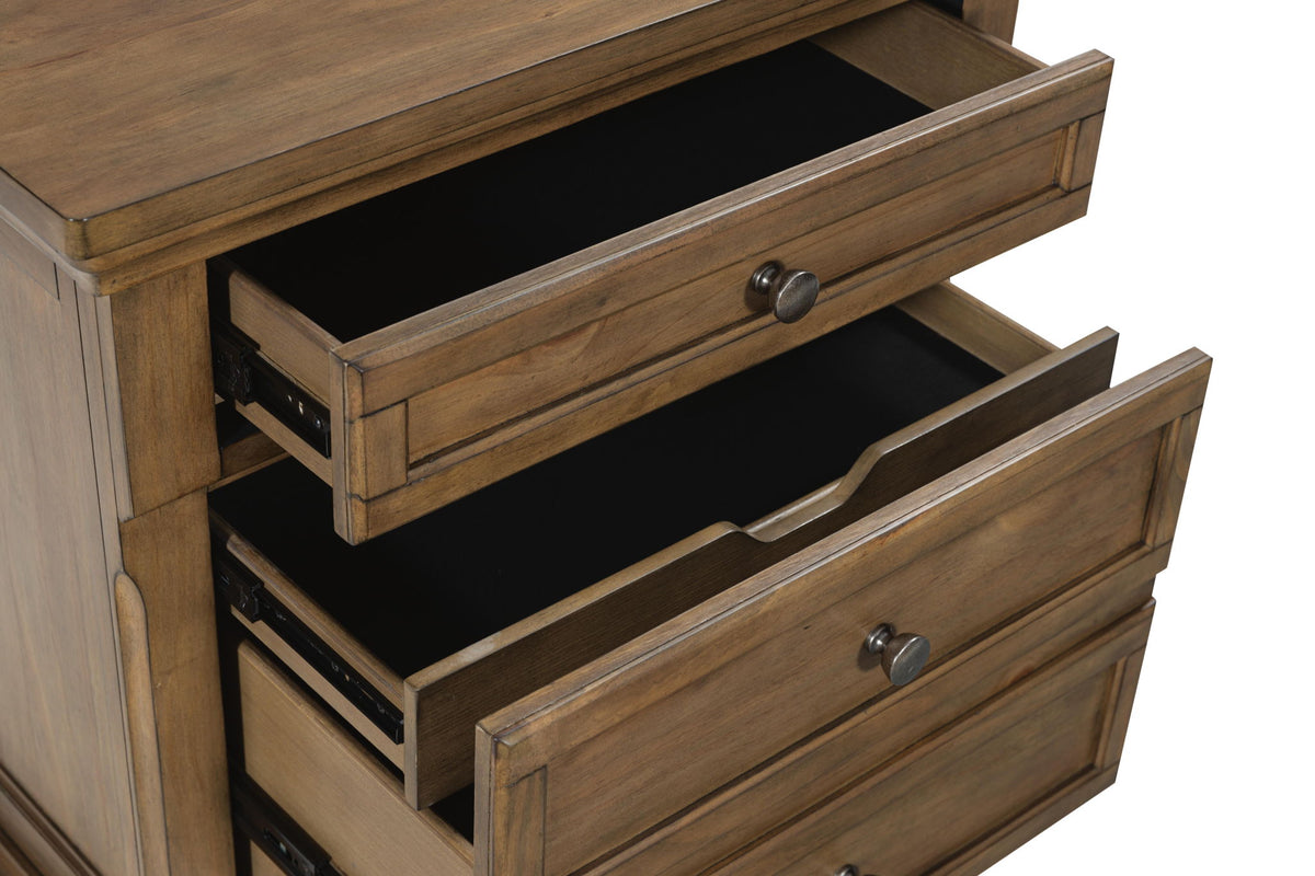 Feddinger - Two Drawer Night Stand - Medium Brown