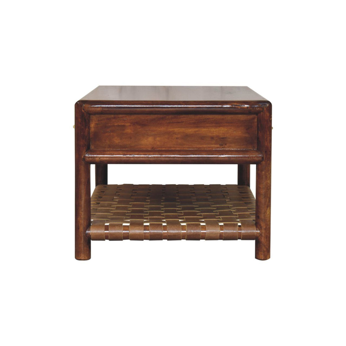 Regency - Woven Console Table With 2 Drawers - Brown