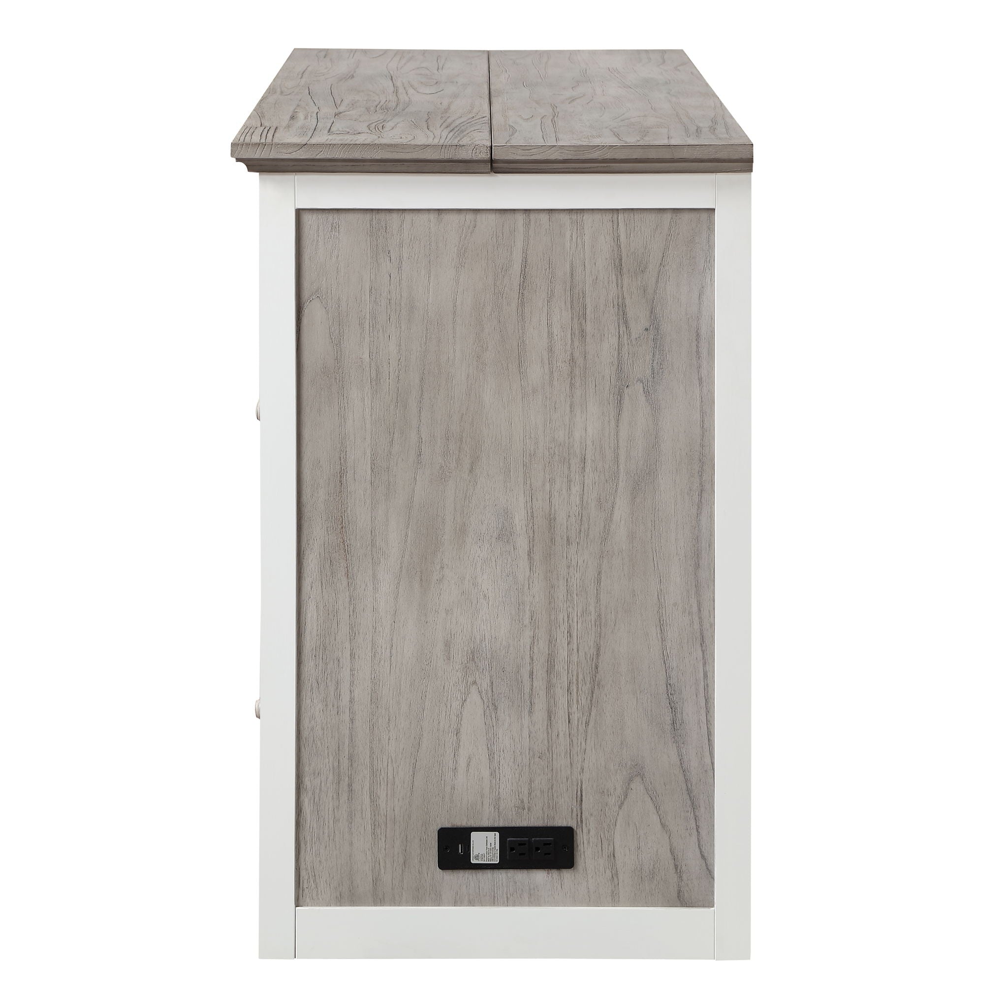 Islamorada - Queen Size Cabinet Bed With Mattress - Dapple Gray / Blanc