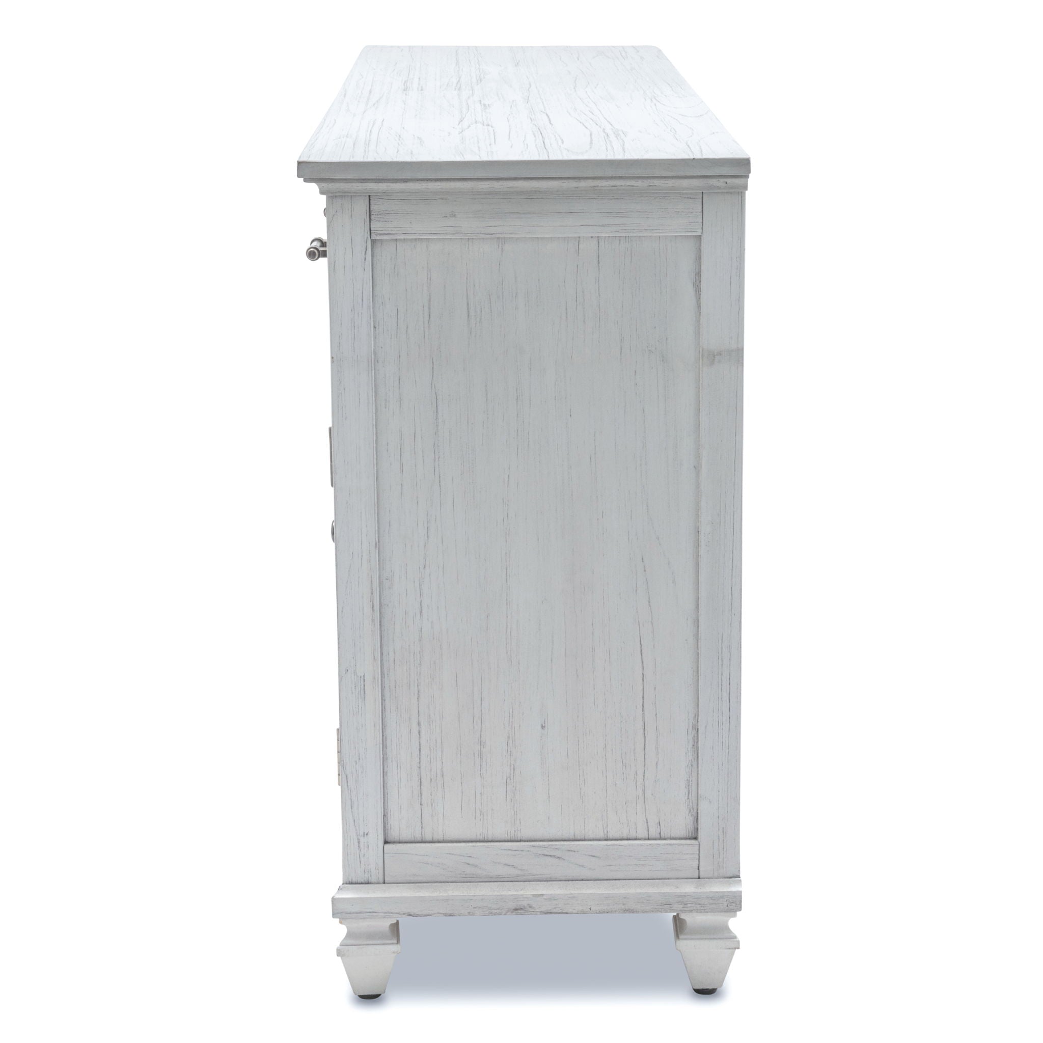 Surfside - 6 Drawer / 2 Door Dresser - Weathered White