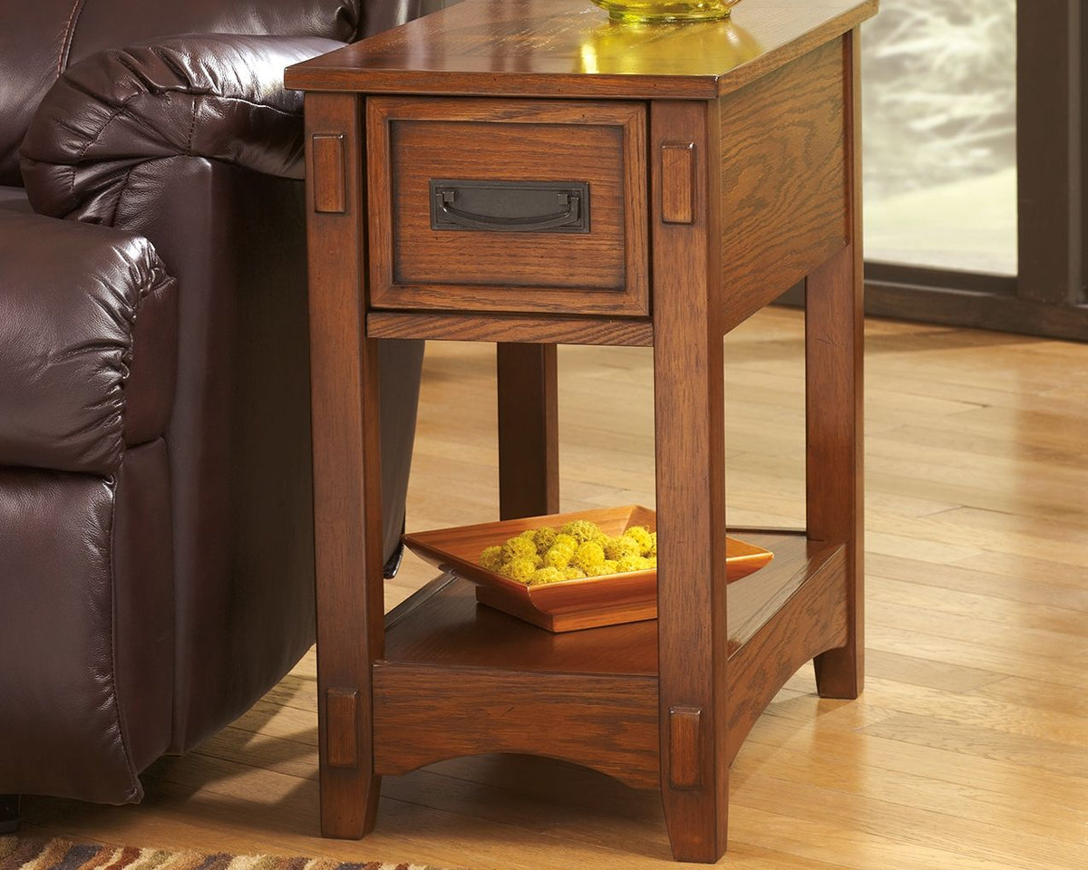 Breegin - Chair Side End Table - 1 Drawer - Brown