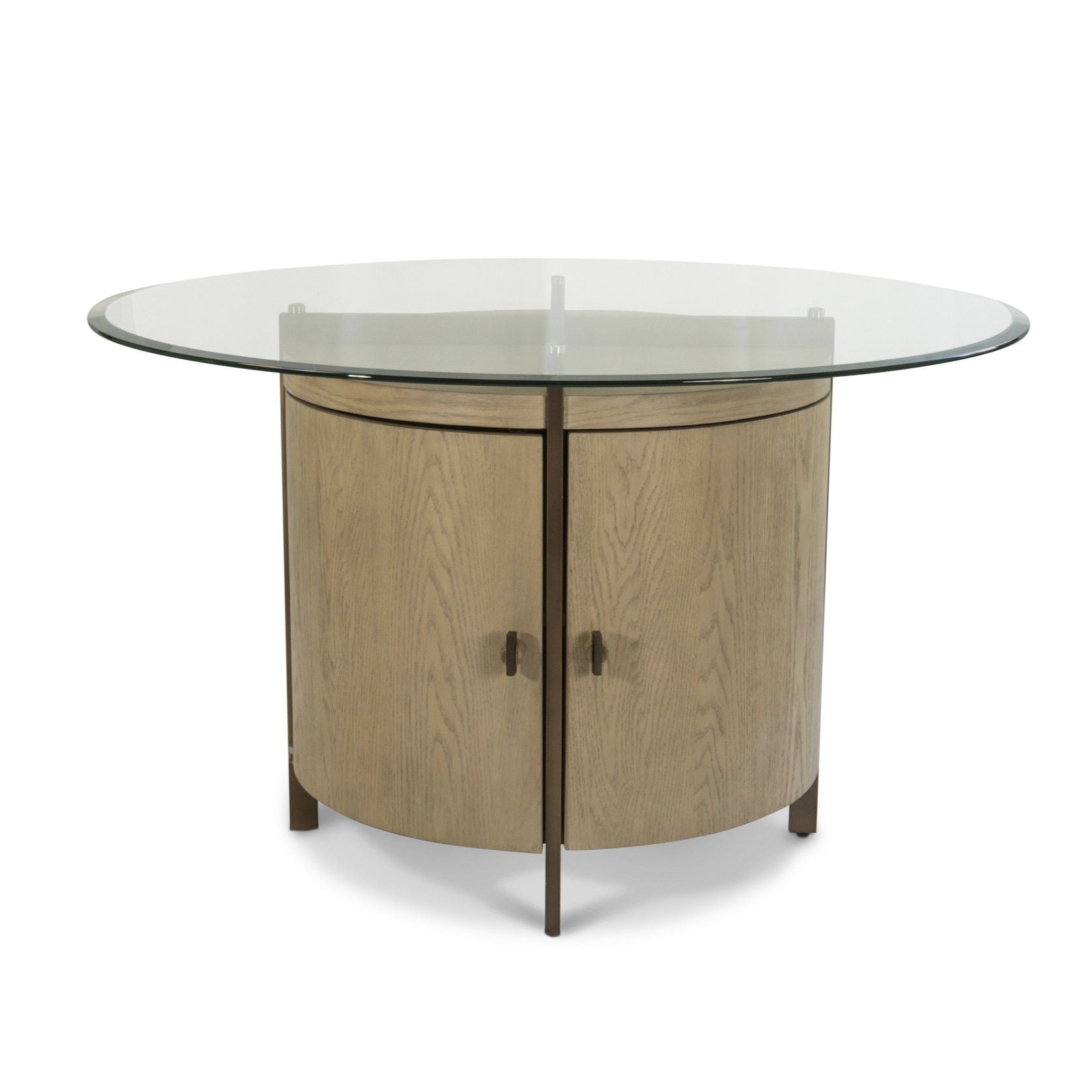 Rio Vista - Round Dining Table With Storage - Muted Earth Tones / Clay