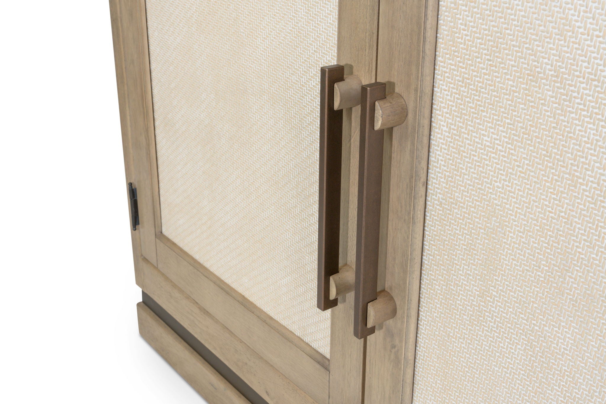 Rio Vista - Bunching Curio With Reversible Panels And Touch Lighting - Muted Earth Tones / Clay