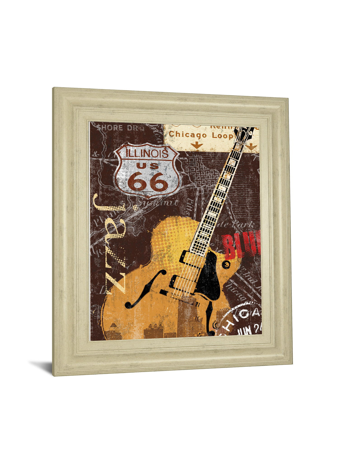 Chi-Town By Mallett, K - Framed Print Wall Art - Beige
