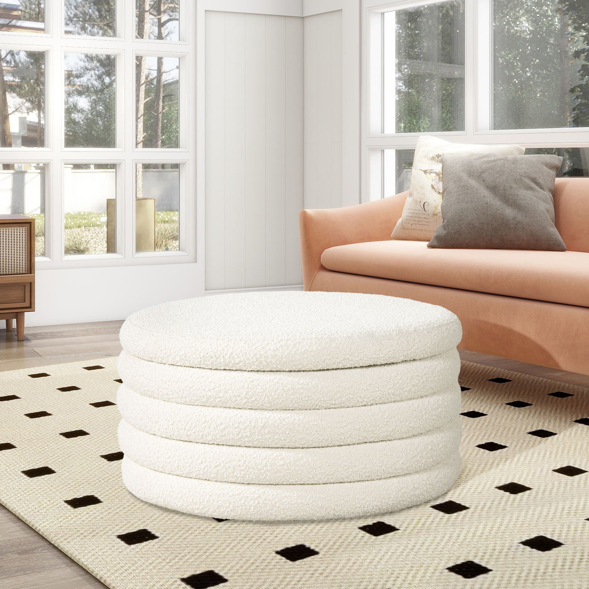 Fuji - Oversized Round Storage Ottoman