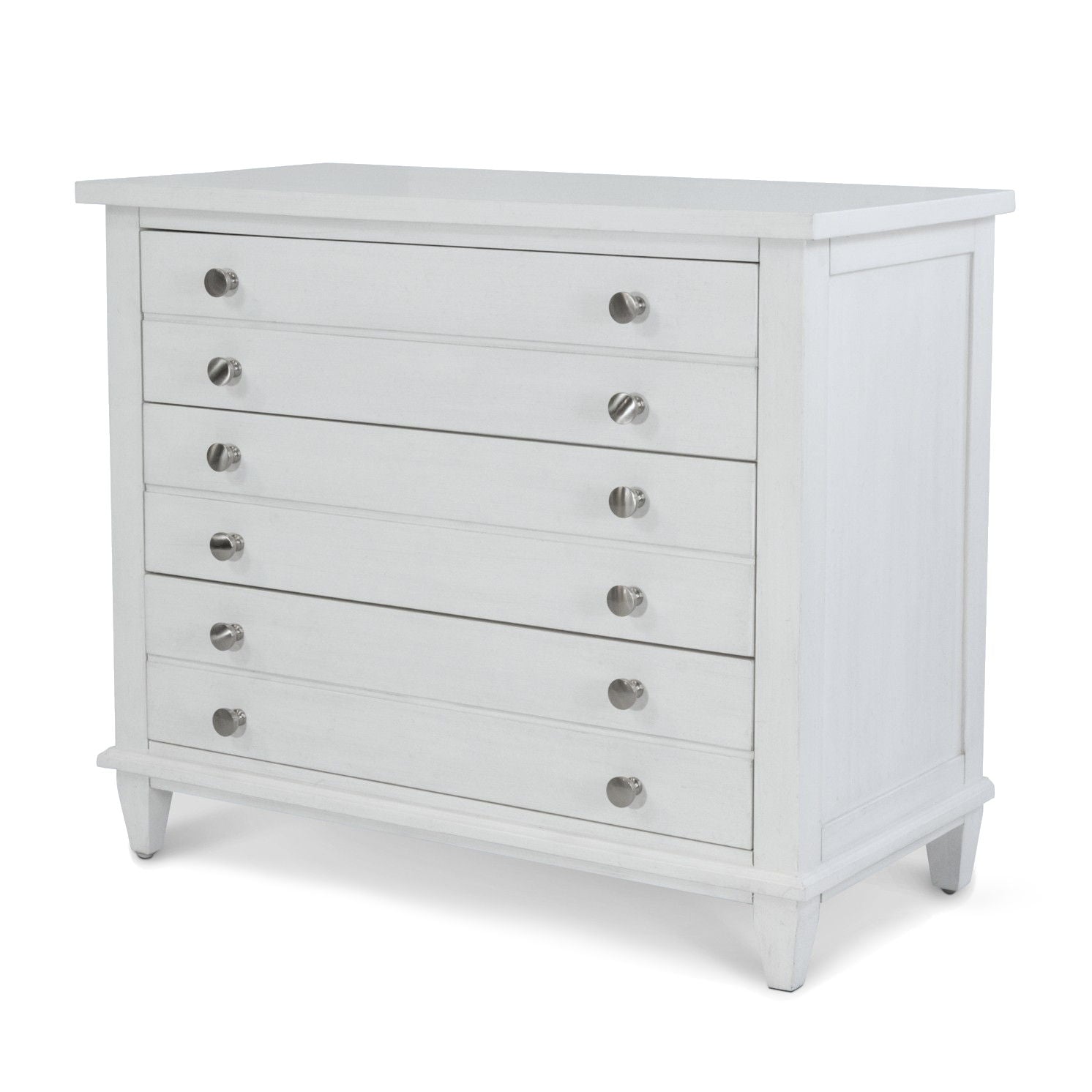 Point Breeze - 3 Drawer Bachelor's Chest - Fresh White With Soft Gray Glaze