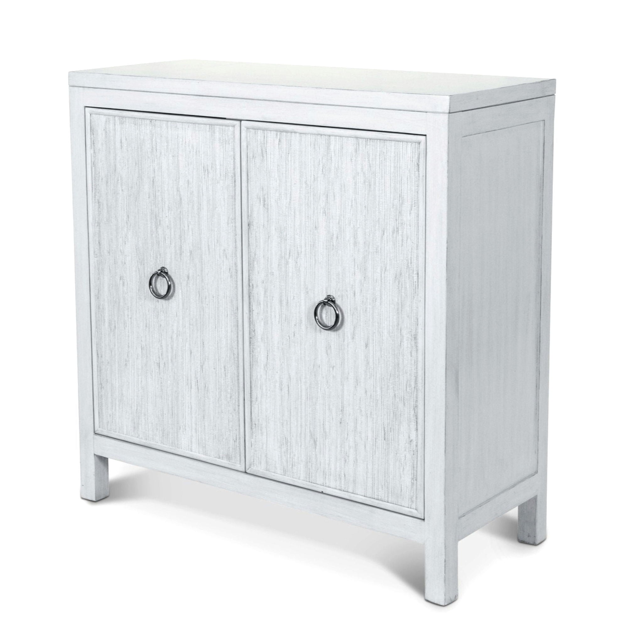 Santorini - 2-Door Bunching Credenza - Fresh White With Soft Gray Glaze