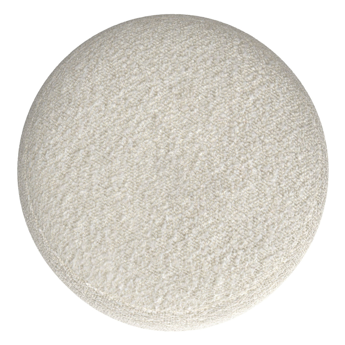 Chantal - Round Pouf - White