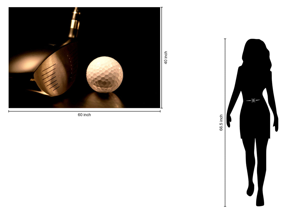 Tempered Glass With Foil - Golf Swing - Black