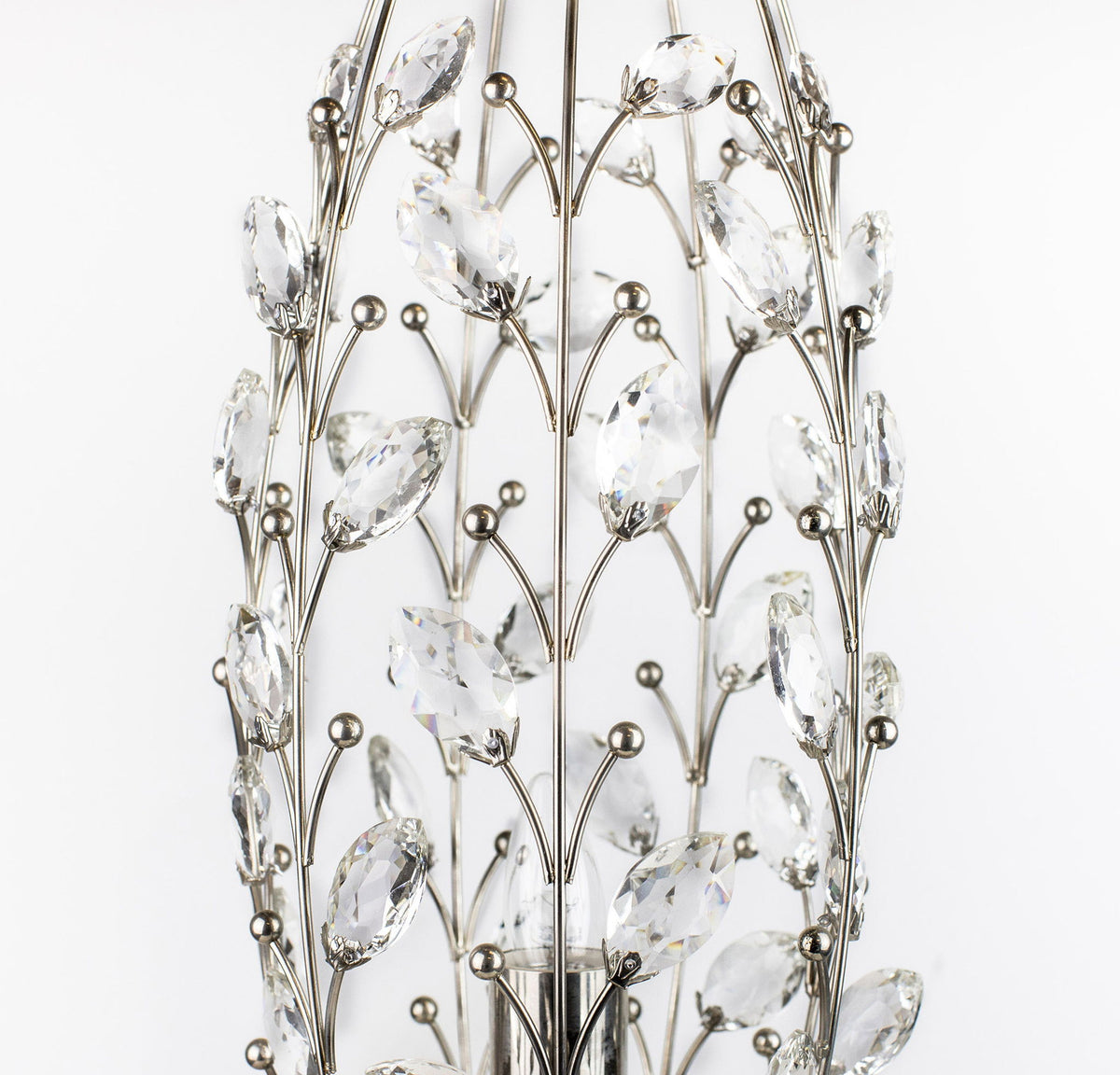 Crystal - Buds Contemporary Uplight Lamp - Nickel