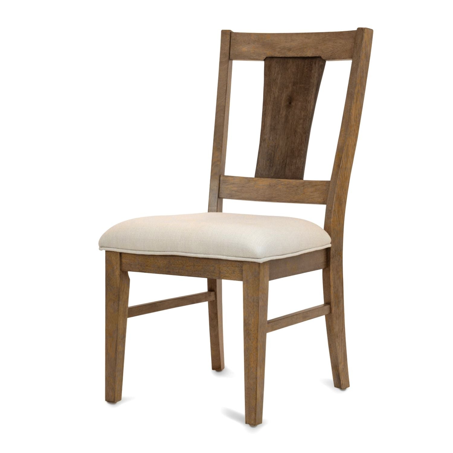 Sun Haven - Upholstered Side Chair (Set of 2) - Natural Oak / Walnut / Cream