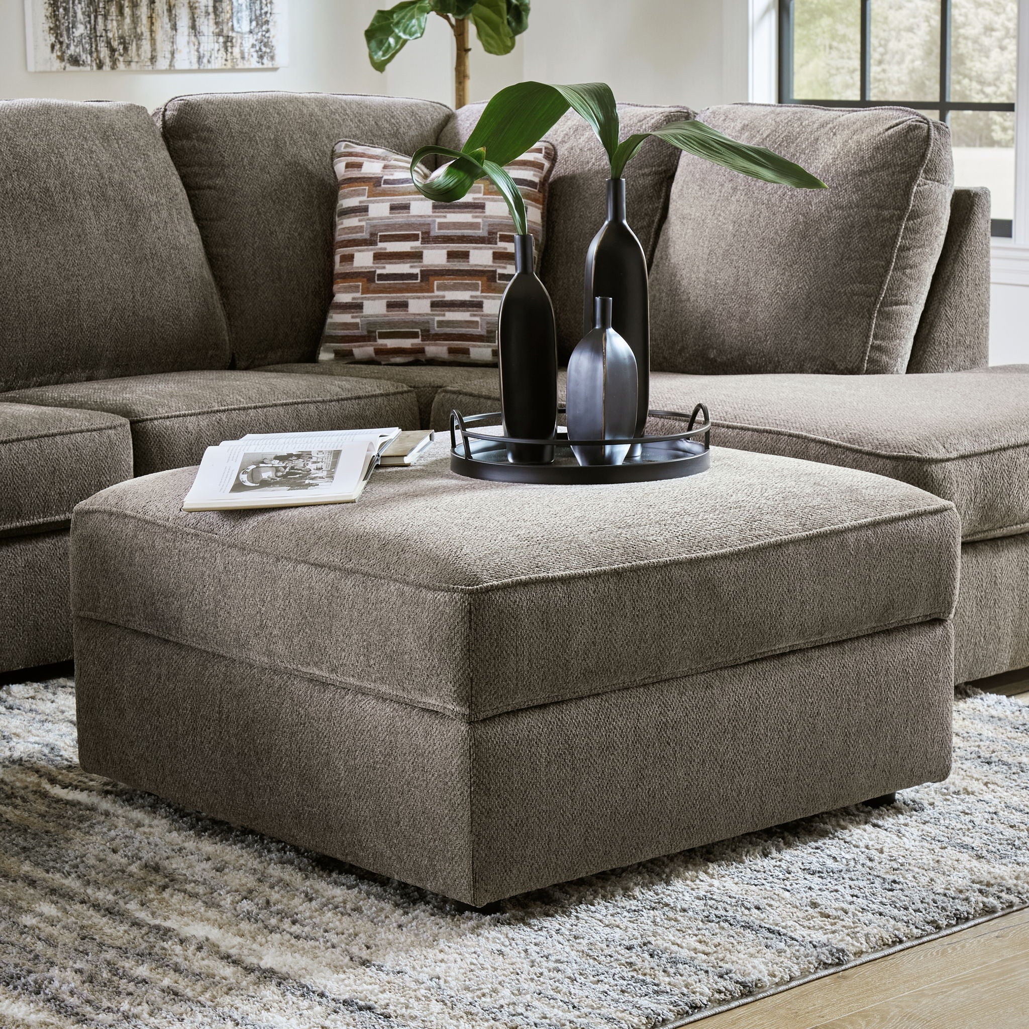 O'Phannon - Ottoman With Storage - Putty