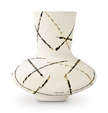 Brockford - Vase - Cream / Black / Brown