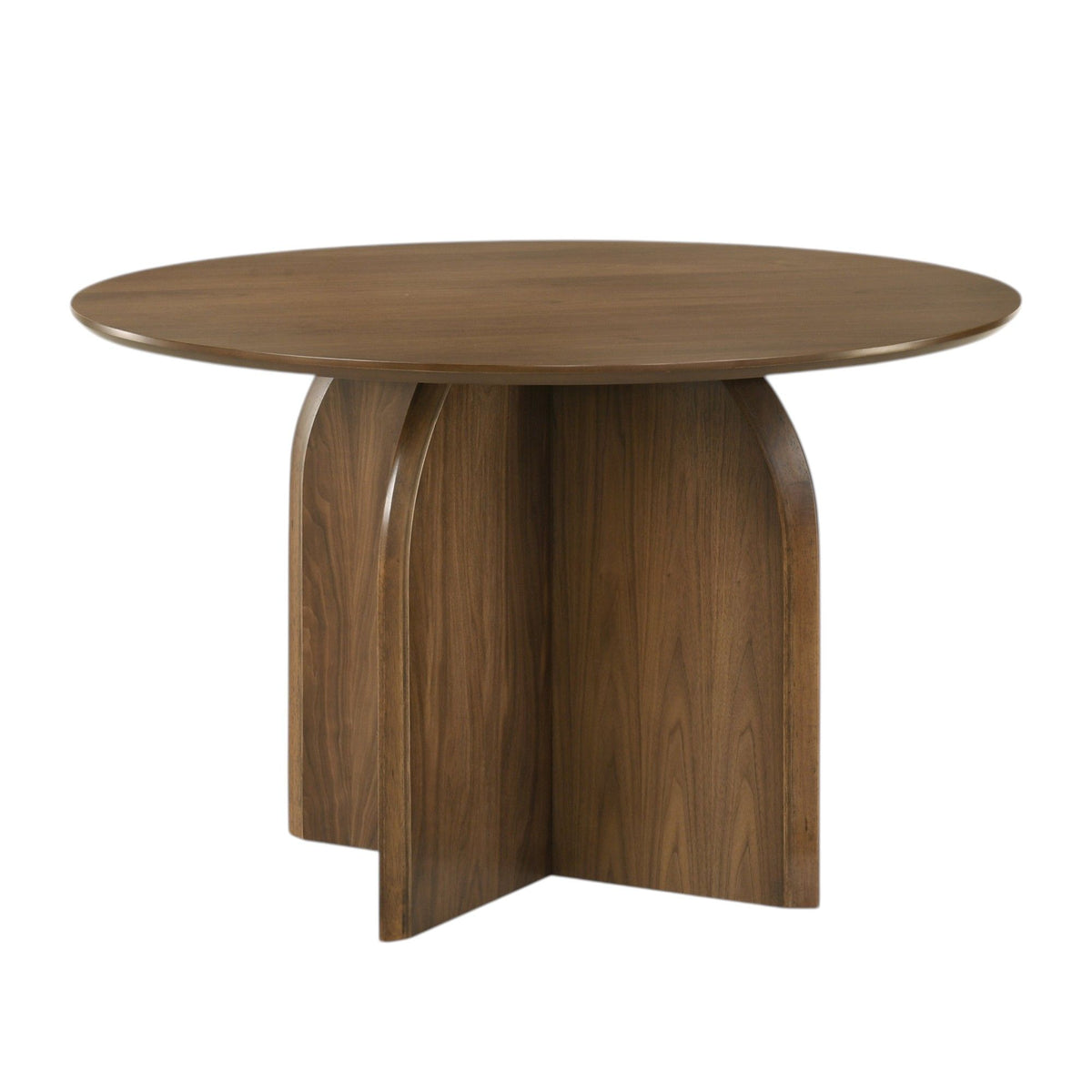 Delmon - Round Dining Table - Dark Walnut