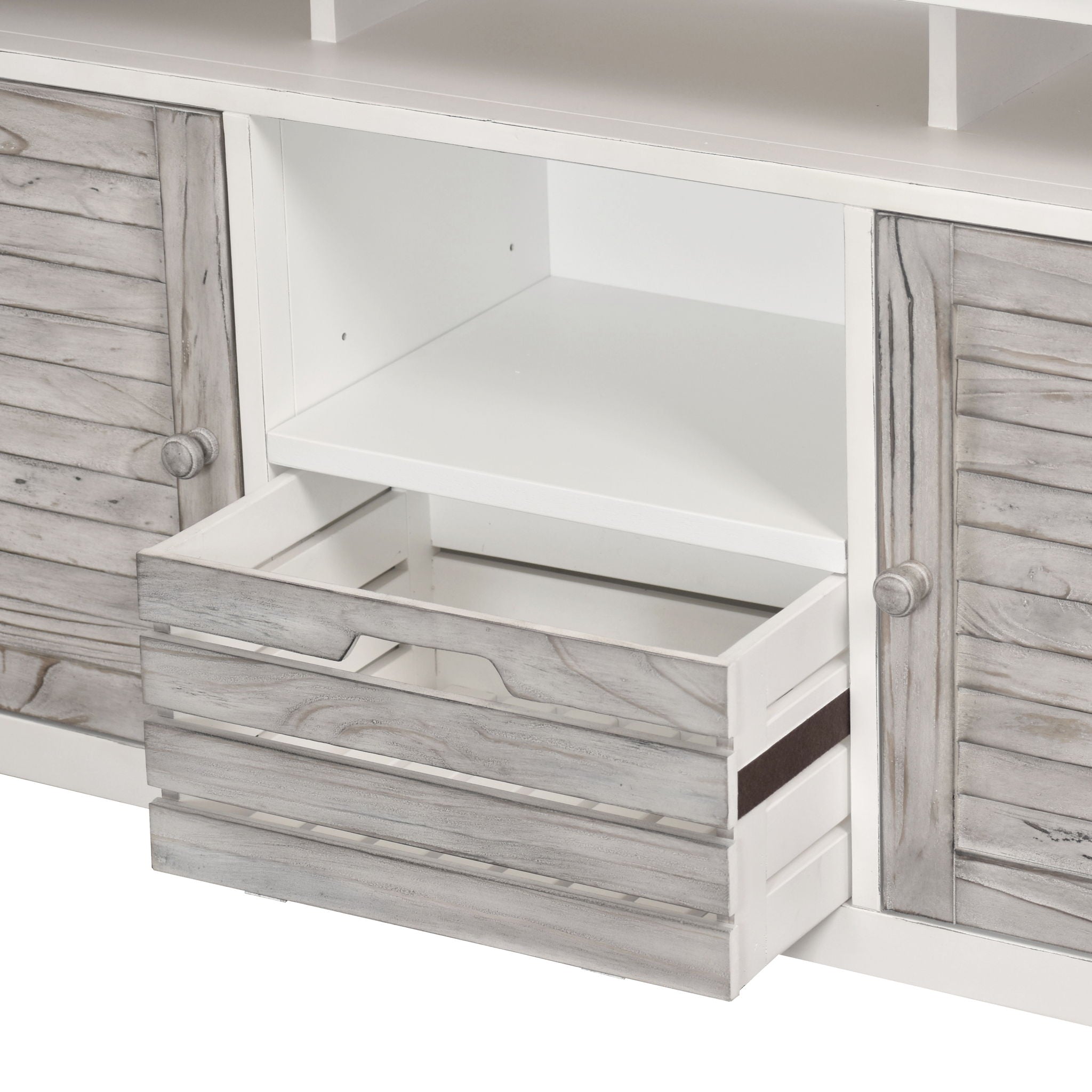 Islamorada - Entertainment Center - Dapple Gray / Blanc