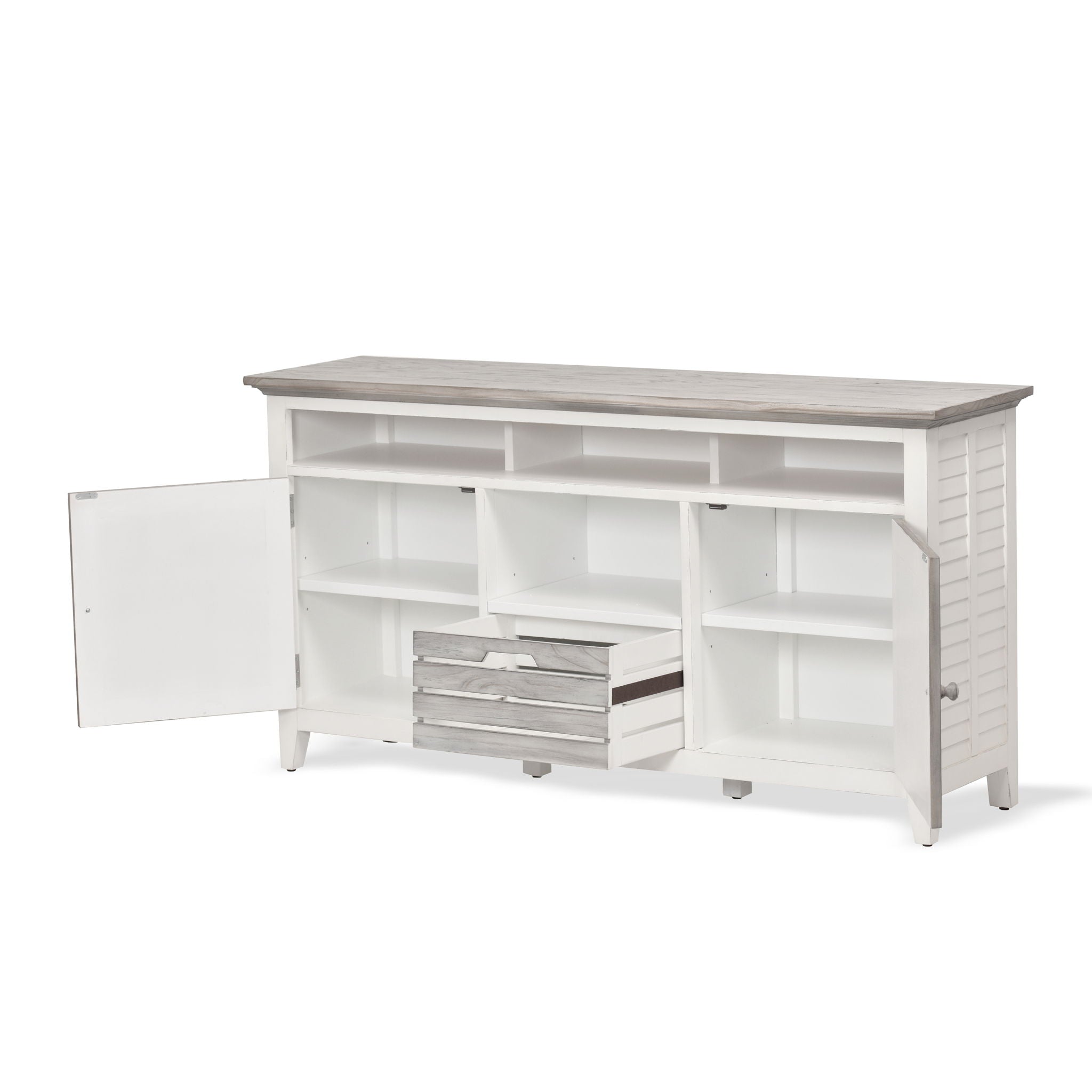 Islamorada - Entertainment Center - Dapple Gray / Blanc