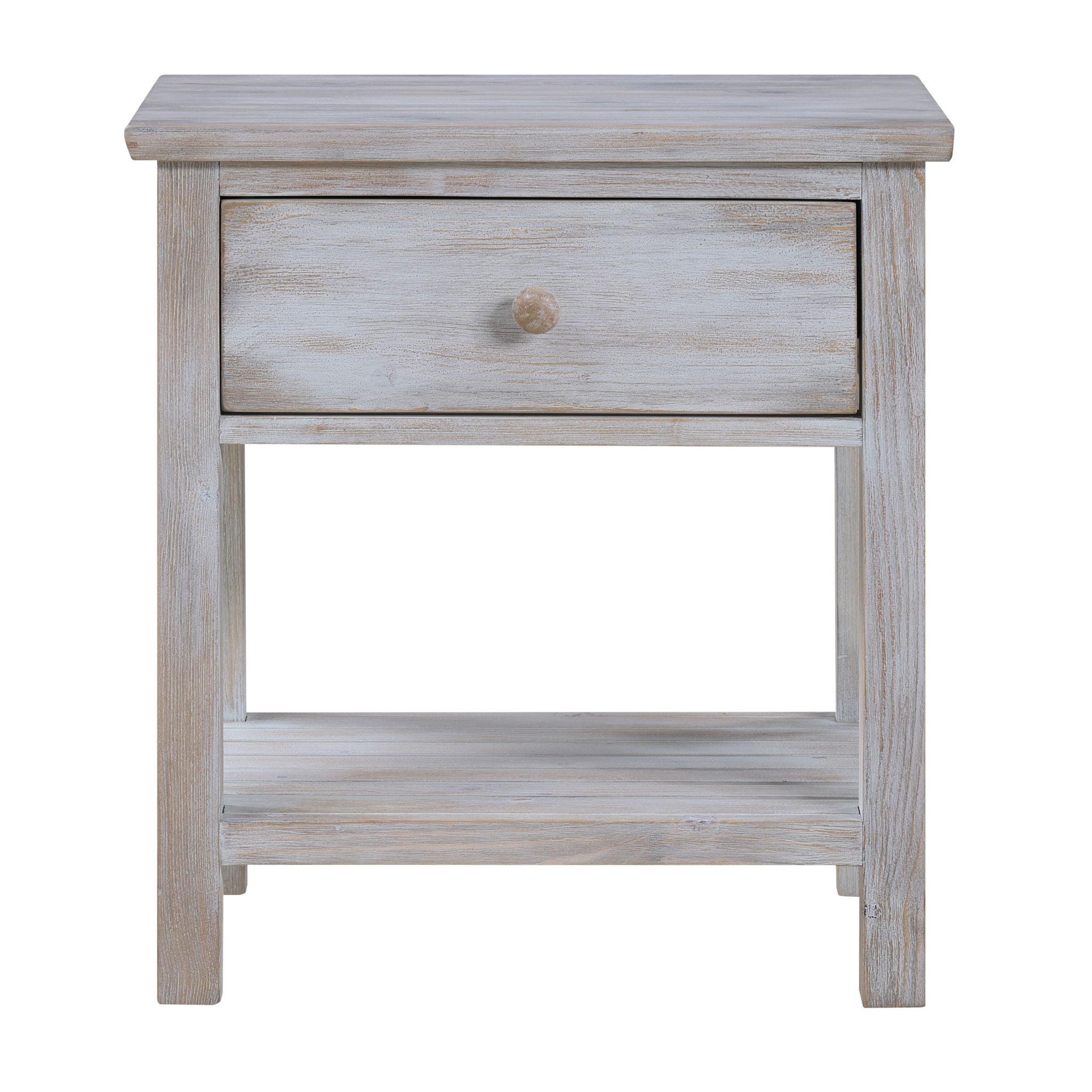 Geneva - 1 Drawer Nightstand With USB-A And USB-C Port - Distressed White