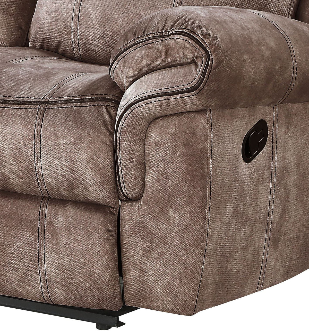 Zubaida - Two Tone Recliner Sofa With USB Port Drop Down Table
