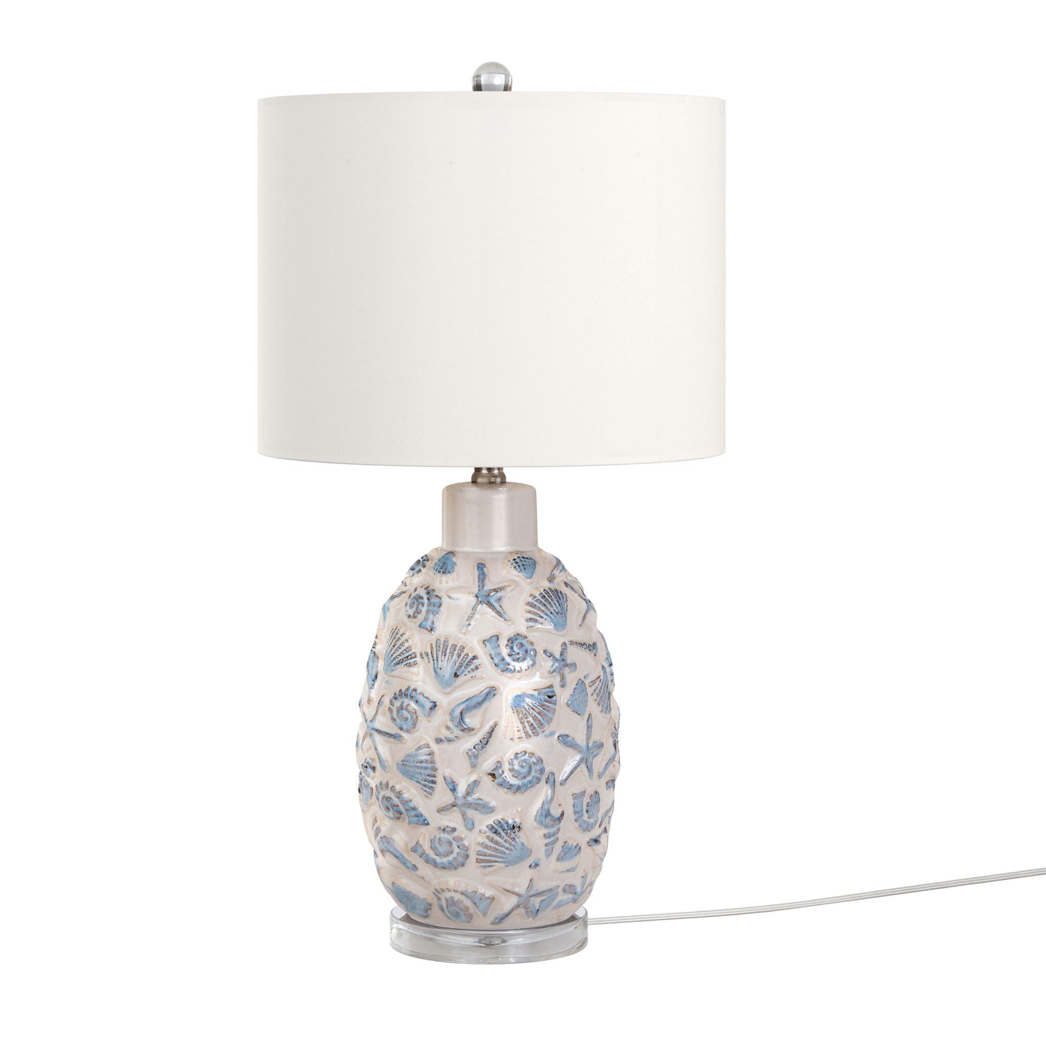 Jenny - Ceramic Table Lamp (Set of 2) - White / Blue