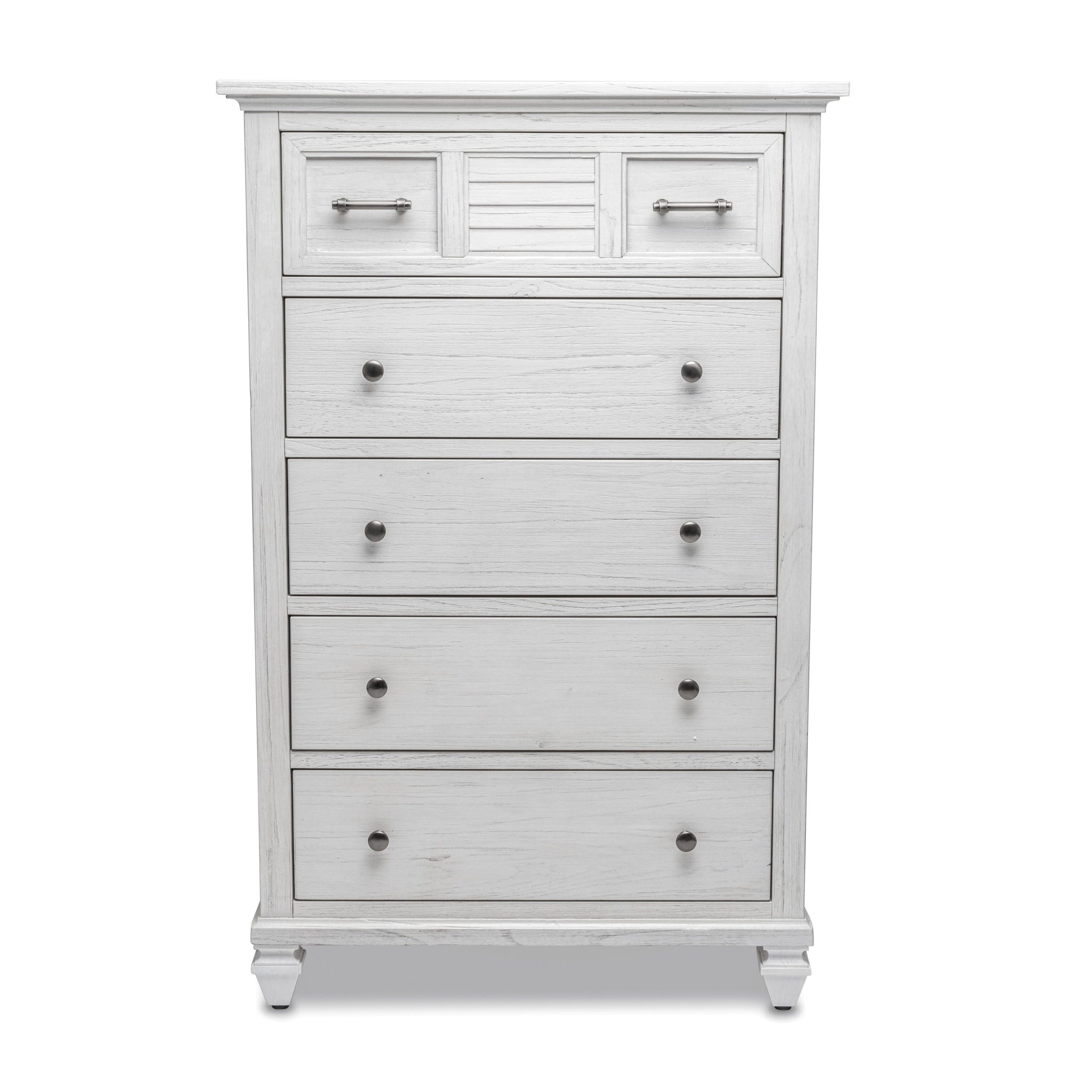 Surfside - 5 Drawer Chest - Weathered White