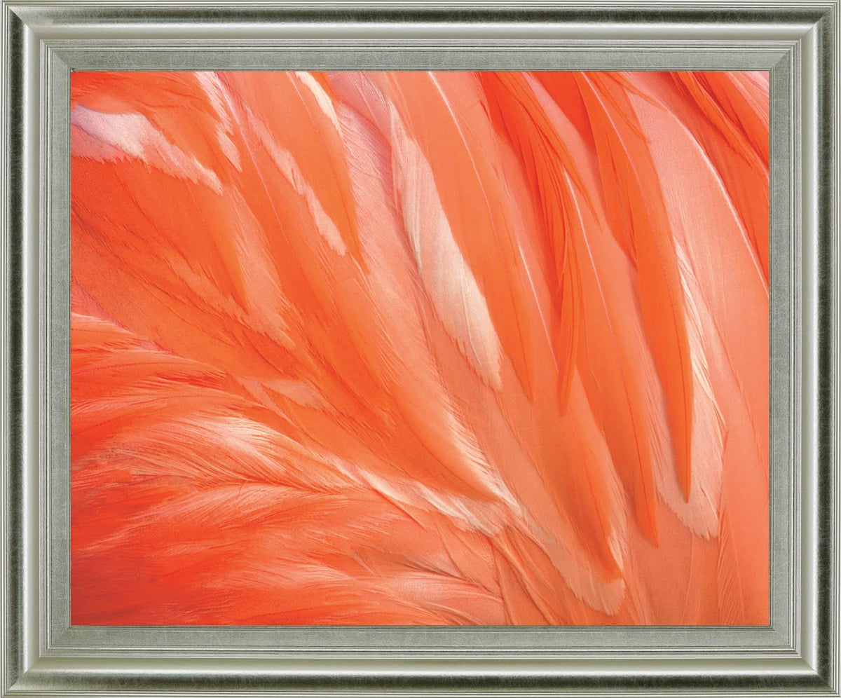 Citrus Plumage - 28" x 34" Framed Wall Art - Orange