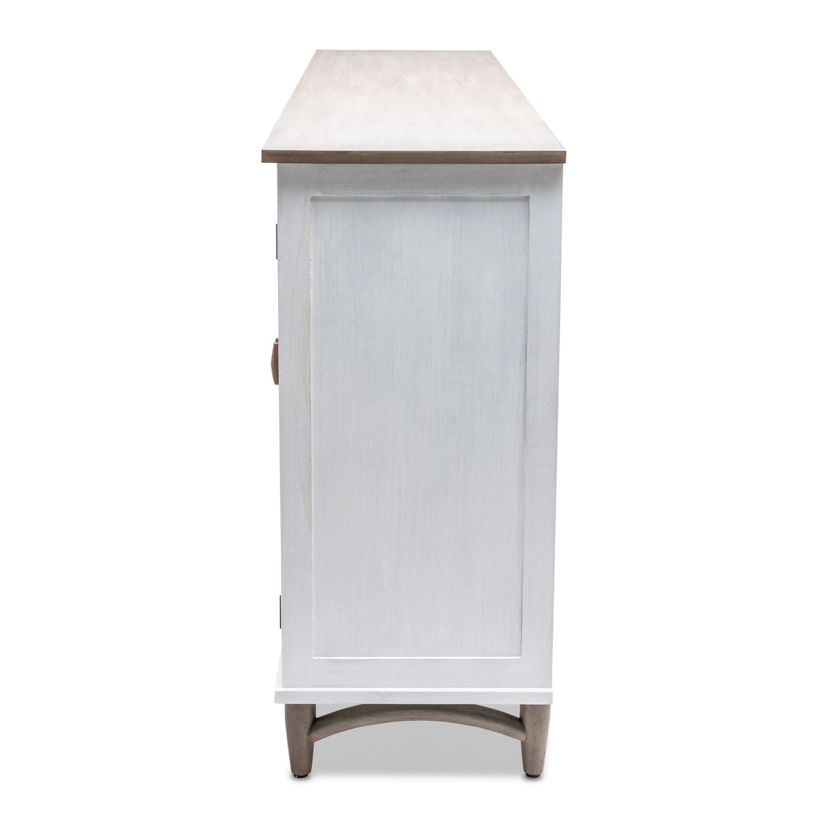 Port Royale - 4-Door Credenza - Natural / Brown / White