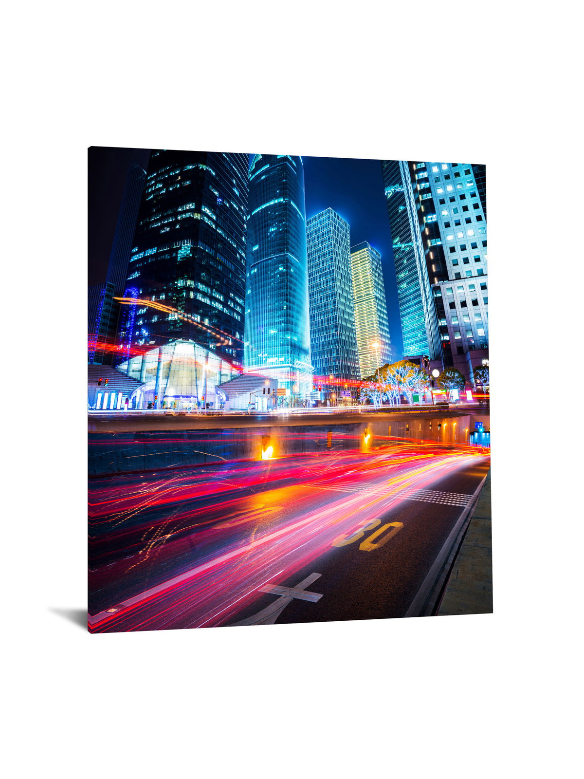 Tempered Glass With Foil - City Scape 3 - Blue