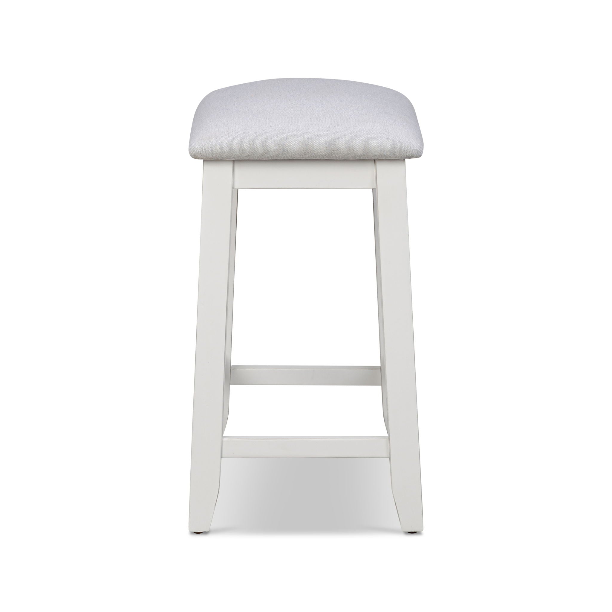 Islamorada - Backless Upholstered Stool - Blanc / Dapple Gray
