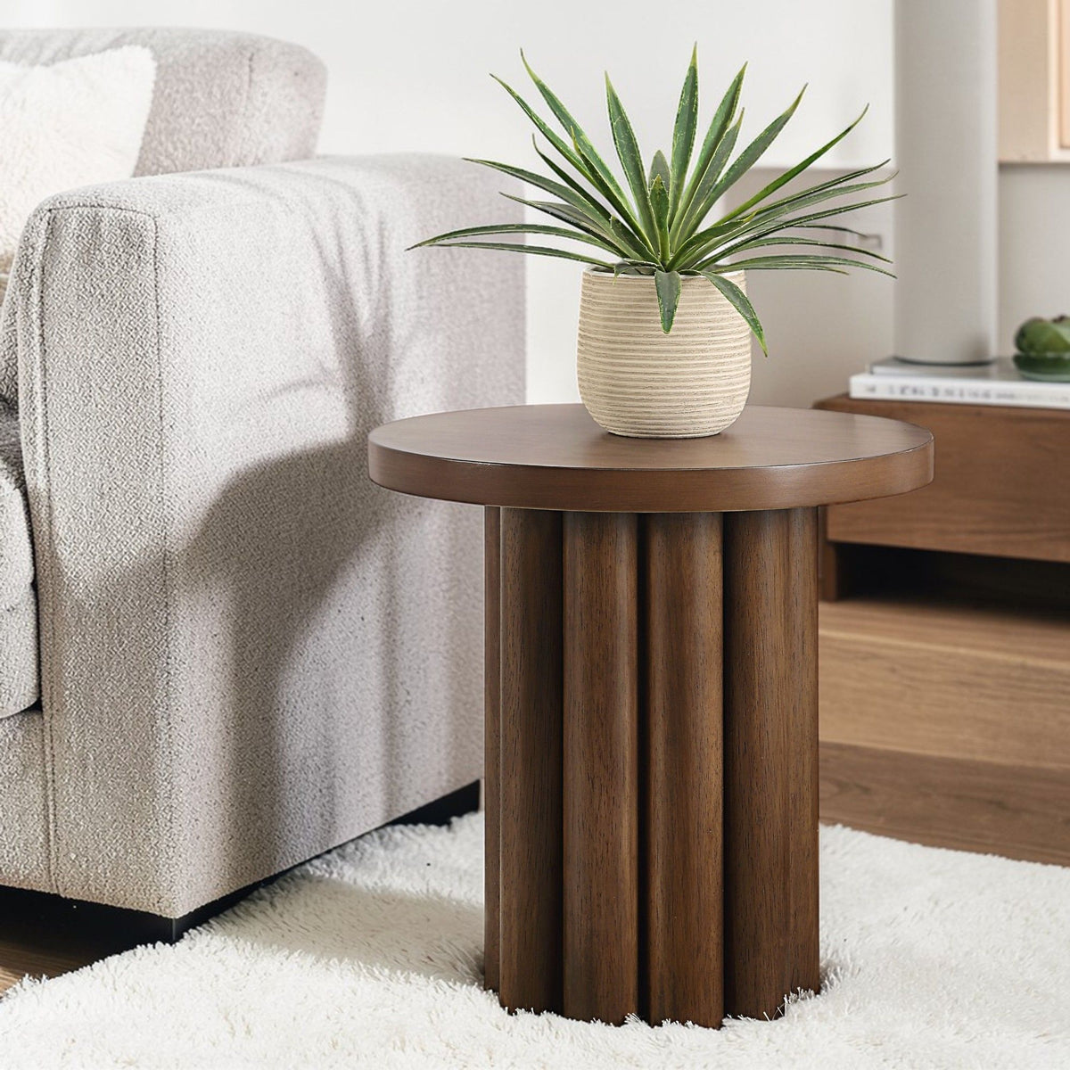 Loanna - Wooden Color End Table - Brown