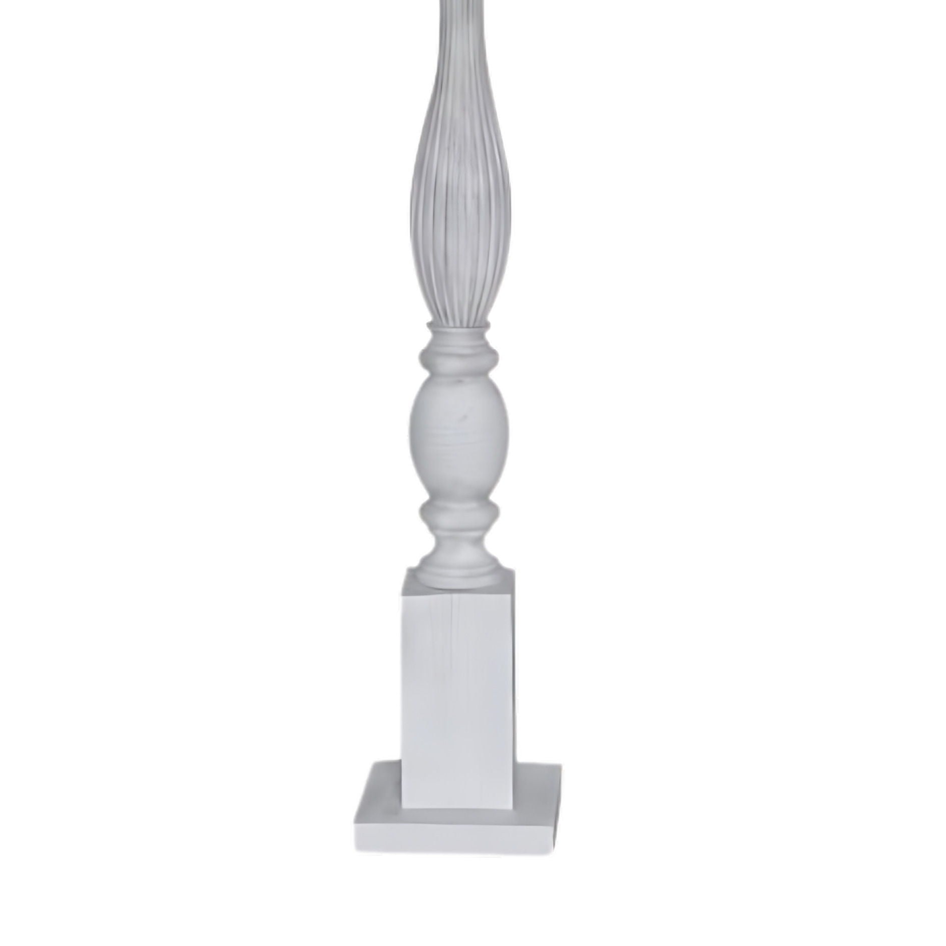 Elmwood - Polyresin Floor Lamp - Distressed White