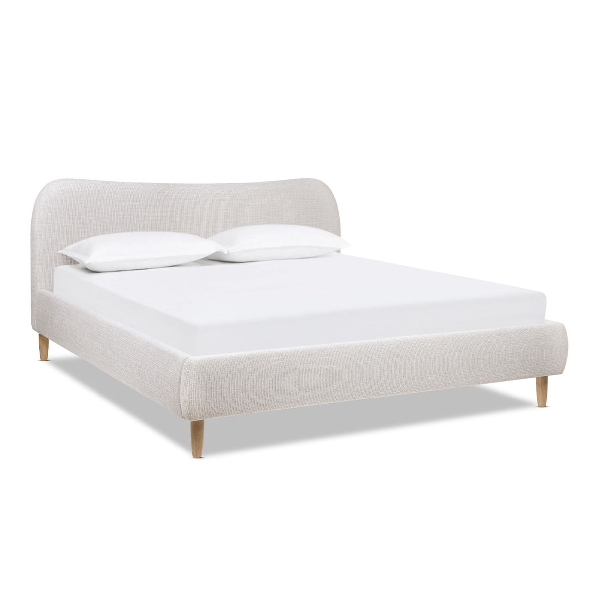 Roman - Curved Headboard Upholstered Platform Bed