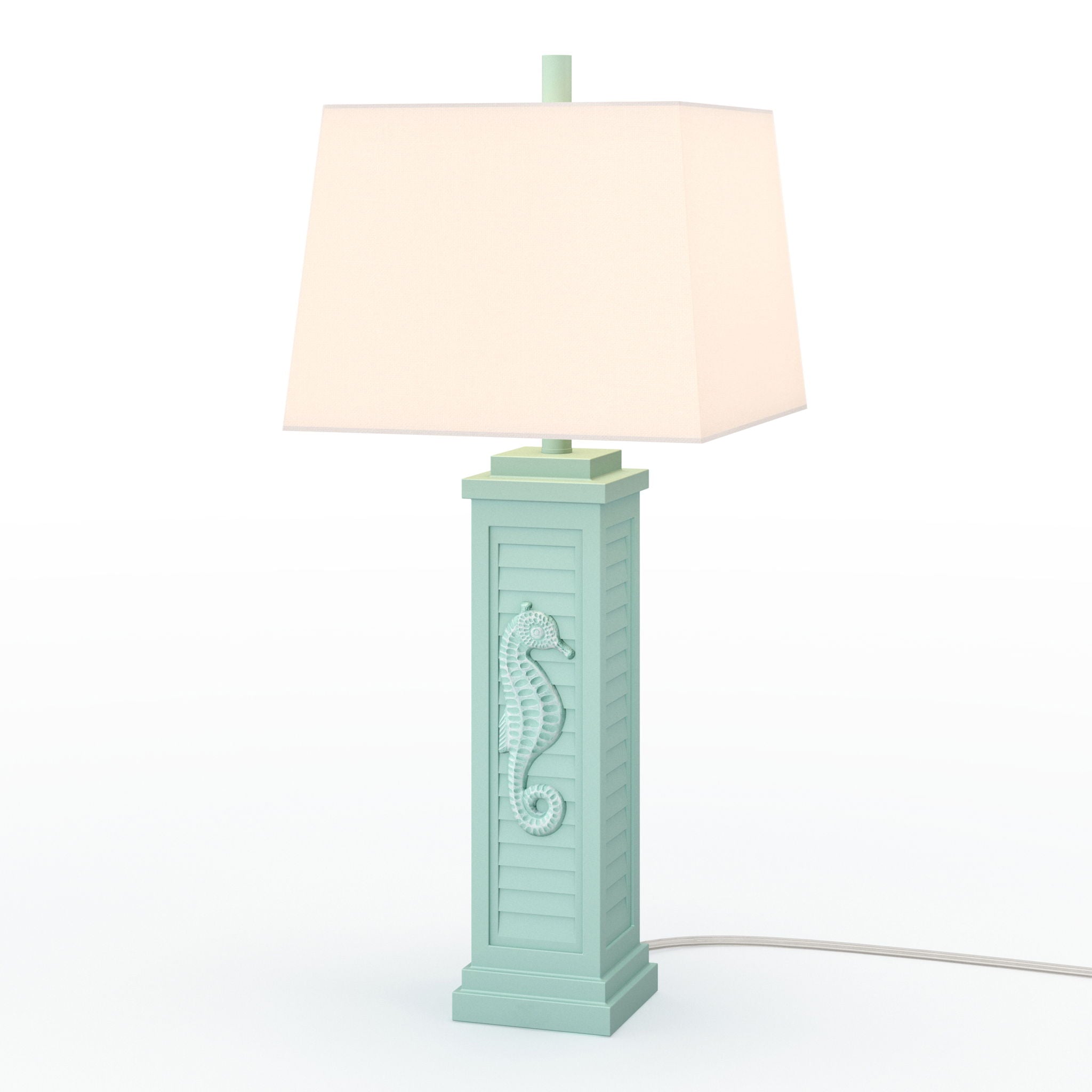 Sea Horse Shutter - Shutter Lamp With USB (Set of 2)